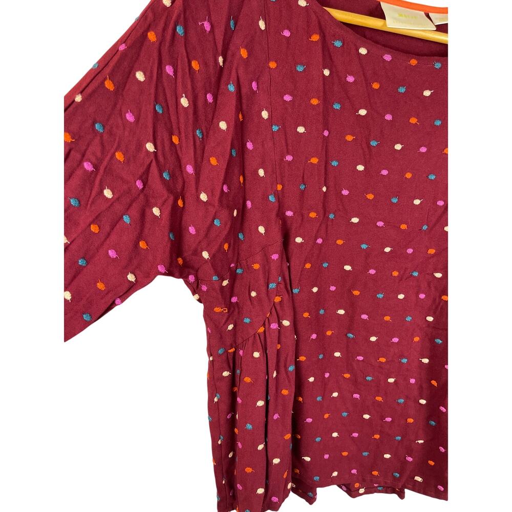 Anthropologie Maeve Multicolored Dottie Embroidered Blouse Size XS - Picture 7 of 10